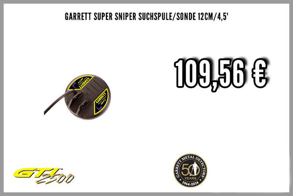 Garrett Super Sniper Suchspule / Sonde 12cm / 4,5´´ GTI 2500
